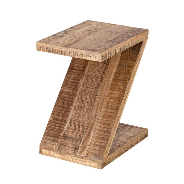 Beistelltisch aus Holz in Z-Form – Zoro-Couchtisch – Blumentisch – Mangoholz